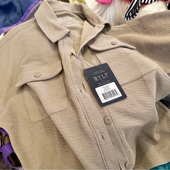 NWT BYLT Serene Shacket XS Driftwood - Picture 7 of 9